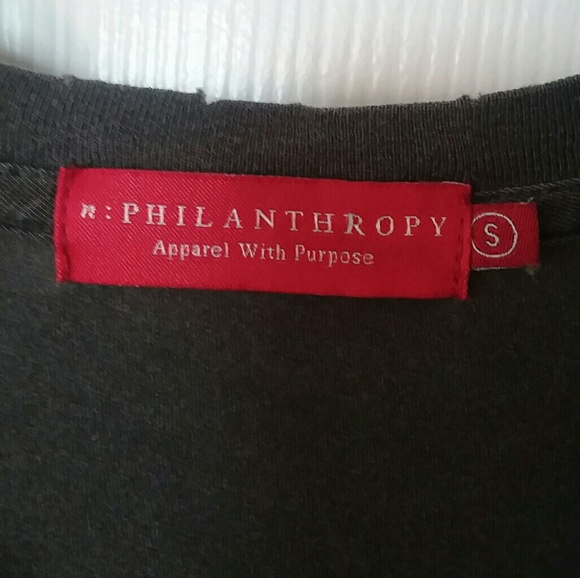 n: Philanthropy Distressed Tee With Laces - Picture 5 of 7